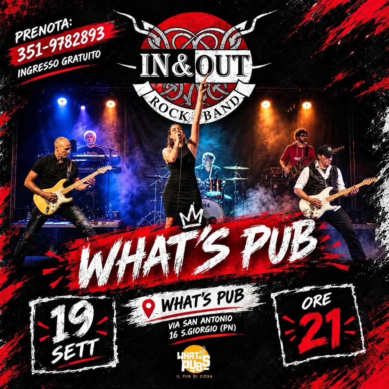IN & OUT Rock Band Live @ What's Pub